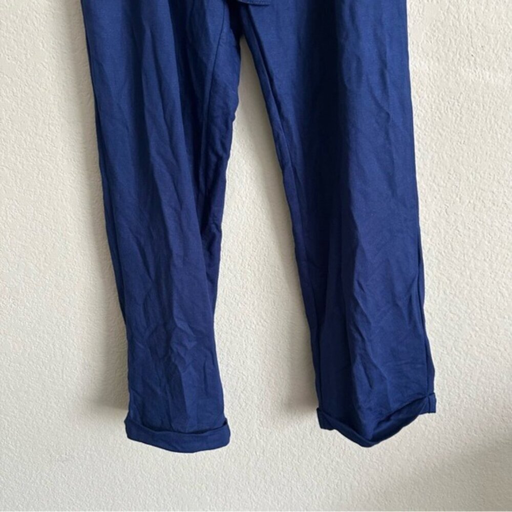 Indigo Rein Paper Bag Crop Navy Blue Women's Pants Size 9 - Picture 5 of 12